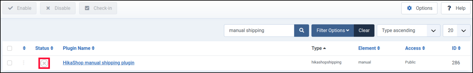 Joomla 4 - HikaShop manual shipping plugin